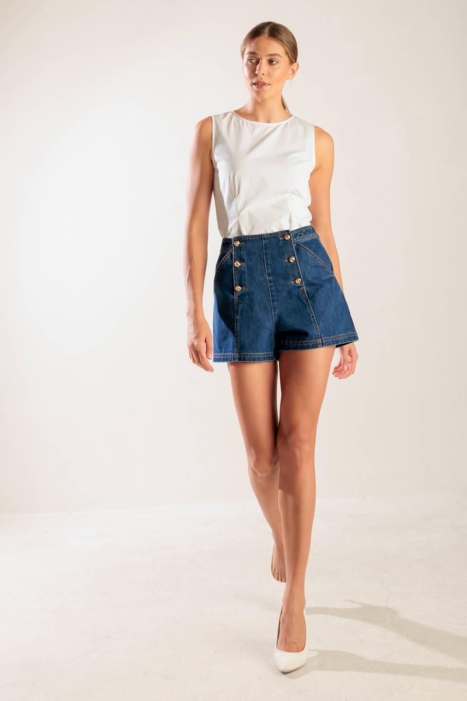DRIVE-IN MOVIE DENIM SHORT Flying Tomato