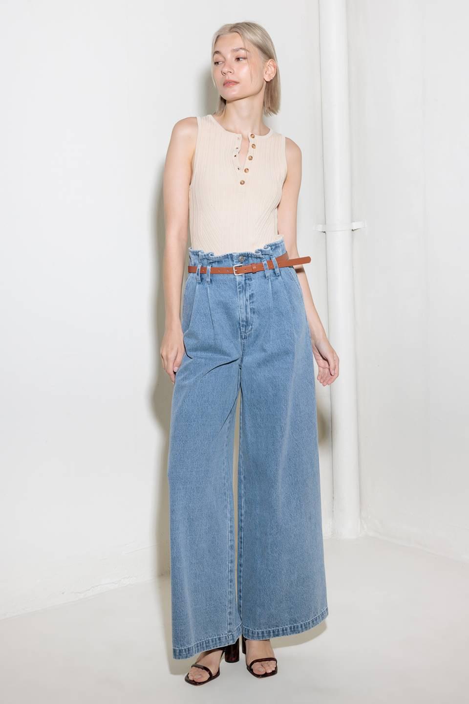KISSED BY SUNLIGHT DENIM PANTS Flying Tomato