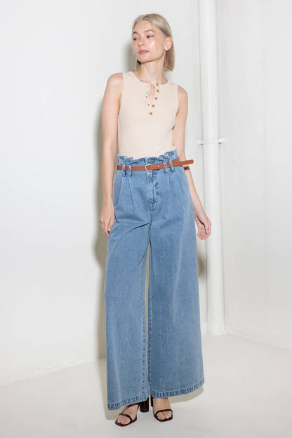 KISSED BY SUNLIGHT DENIM PANTS Flying Tomato