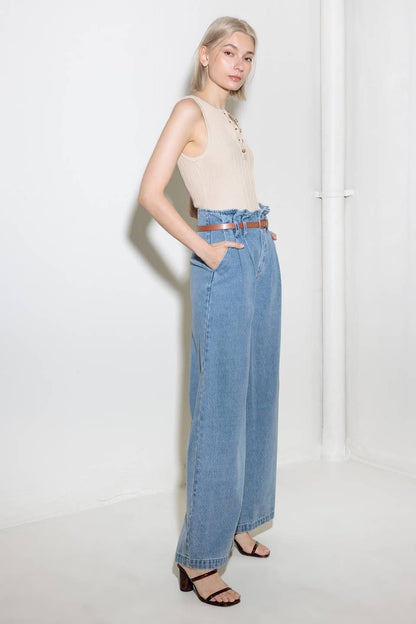 KISSED BY SUNLIGHT DENIM PANTS Flying Tomato