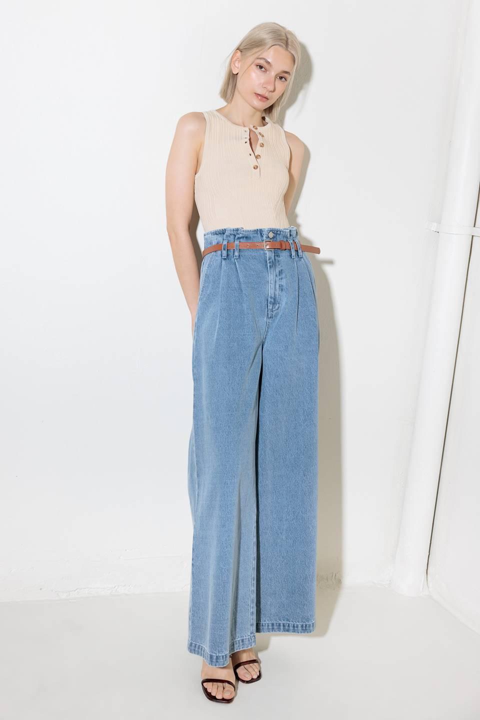 KISSED BY SUNLIGHT DENIM PANTS Flying Tomato