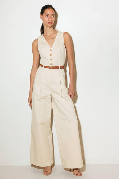 EVERYDAY ESSENTIAL WOVEN JUMPSUIT Flying Tomato