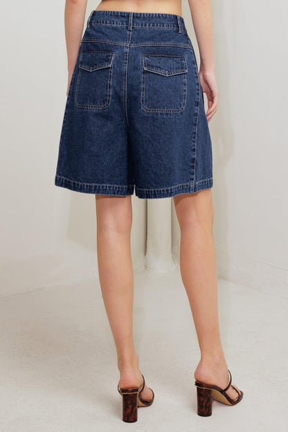 COFFEE PETAL DENIM SHORT Flying Tomato