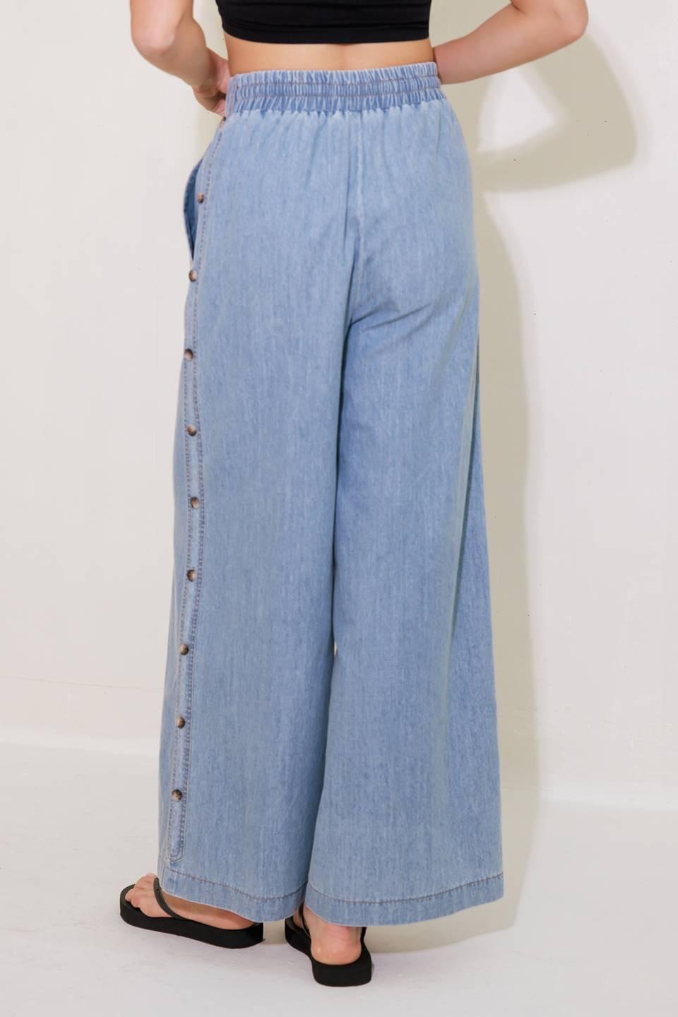 RIVERSIDE SIPS LIGHT INDIGO CHAMBRAY PANTS Flying Tomato