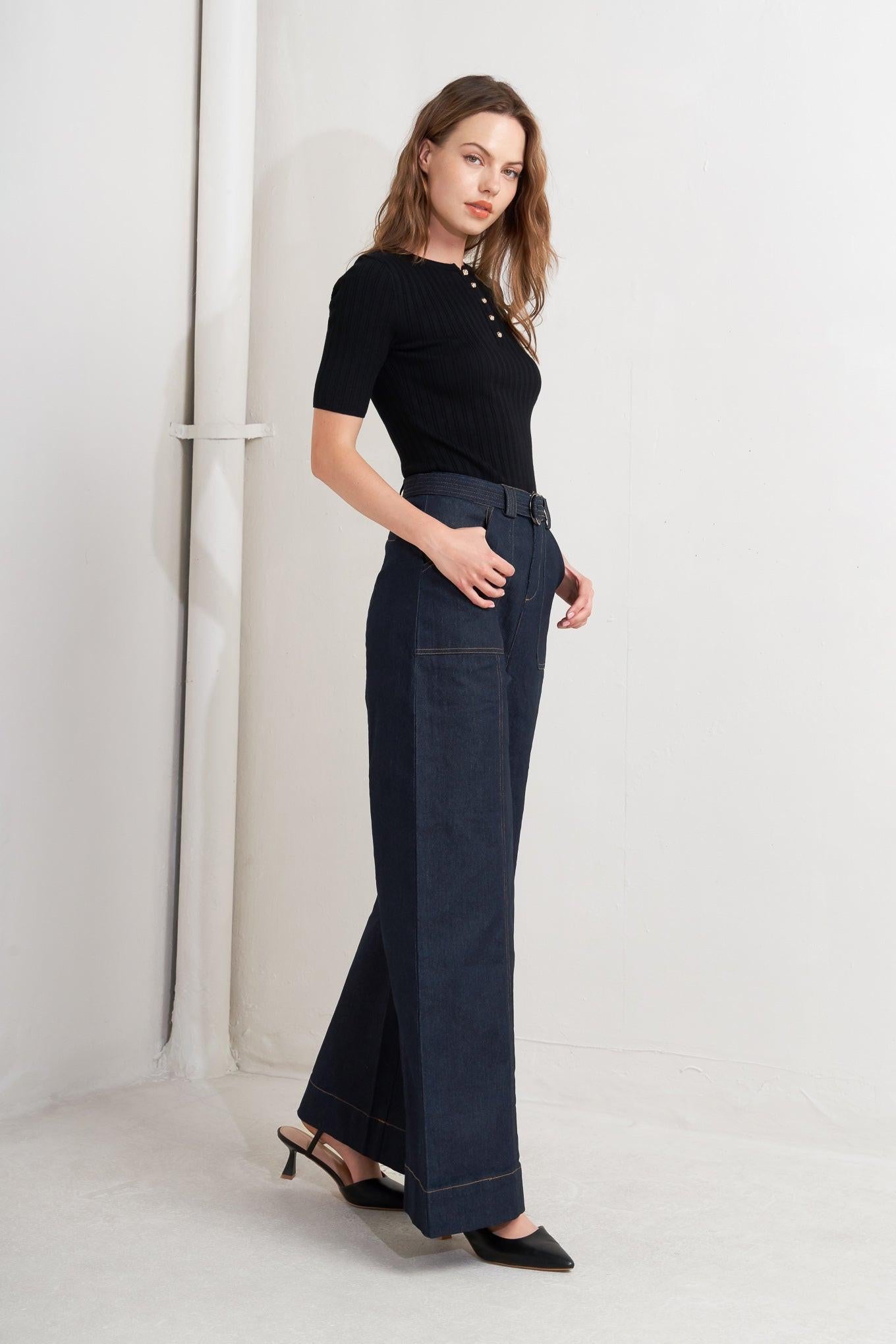 URBAN PANEL DENIM PANTS Flying Tomato