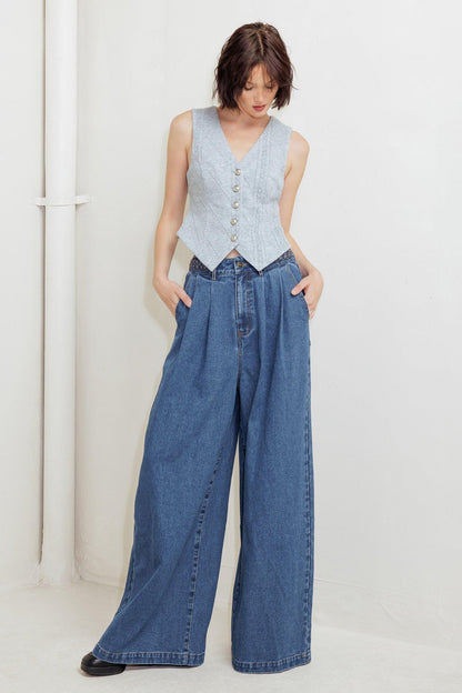 WESTERN RIVET DENIM PANTS Flying Tomato