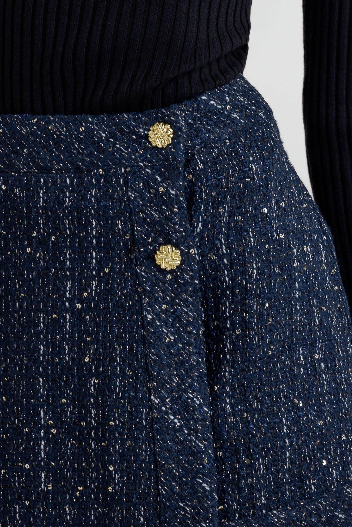 PARISIAN NAVY TWEED SKORT Flying Tomato
