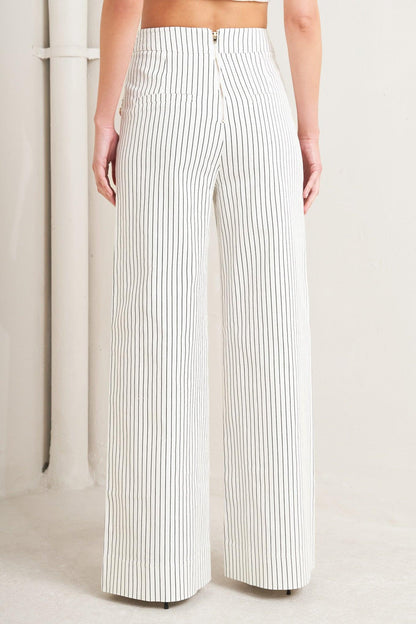 EFFORTLESS FORM STRIPE WOVEN PANTS Flying Tomato