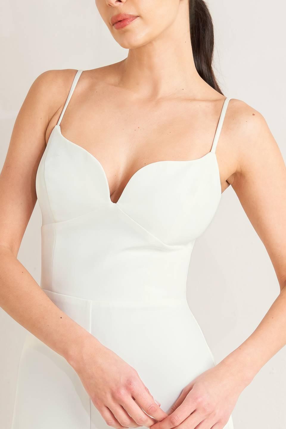 PRISTINE EDGE OFF WHITE WOVEN JUMPSUIT Flying Tomato