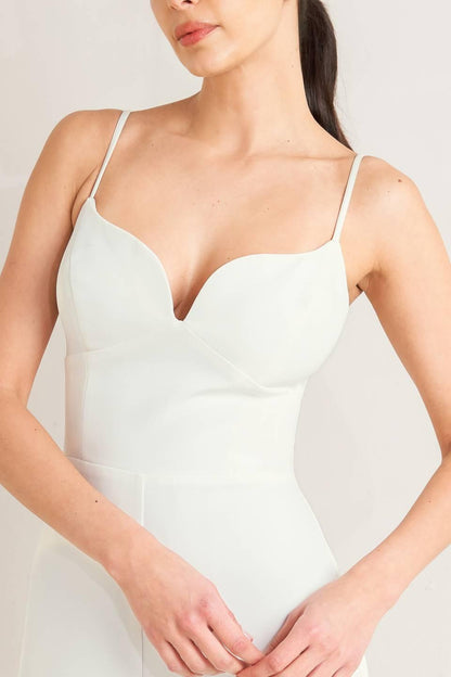 PRISTINE EDGE OFF WHITE WOVEN JUMPSUIT Flying Tomato