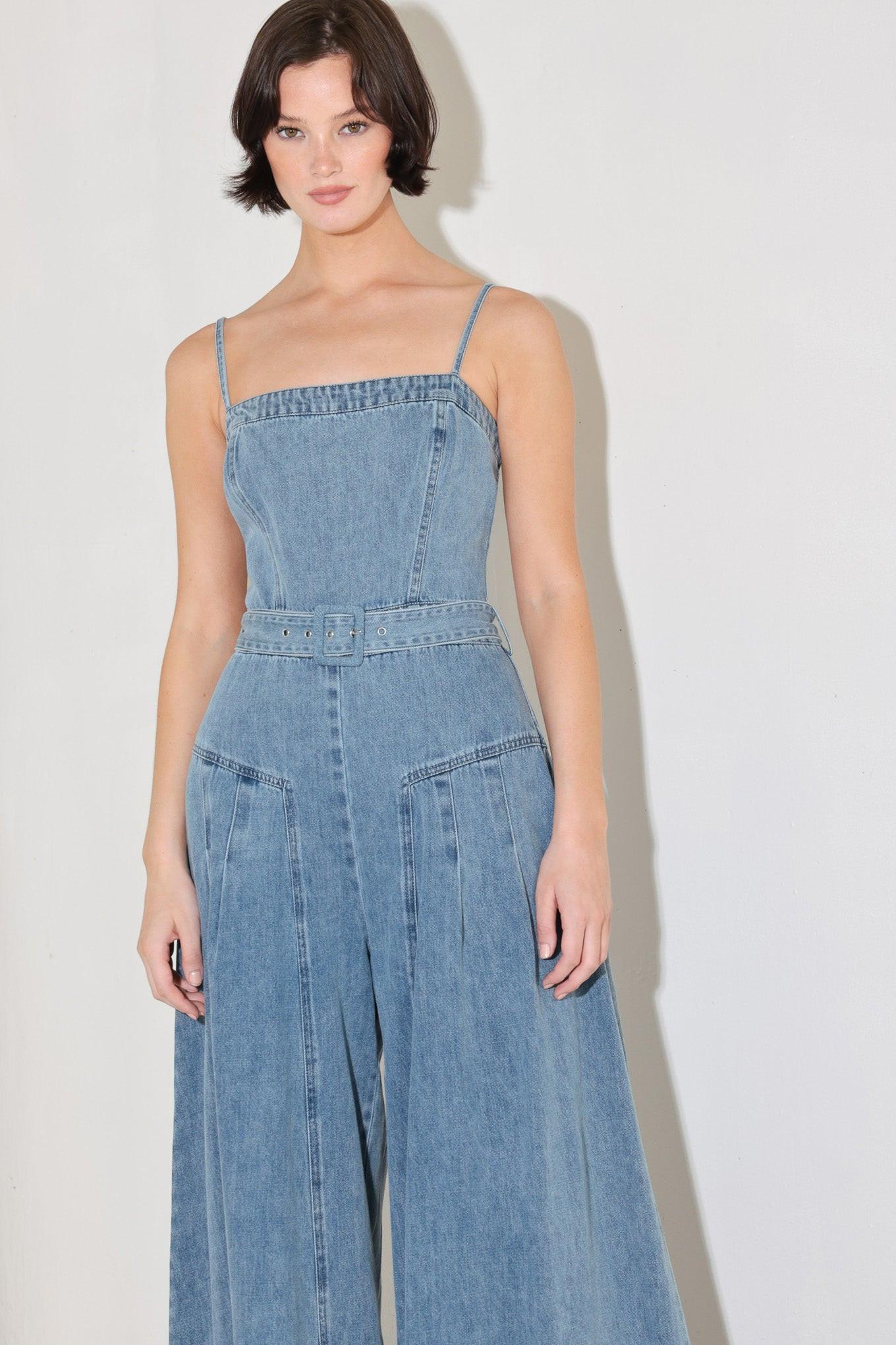 COASTAL CONFIDENCE DENIM JUMPSUIT Flying Tomato