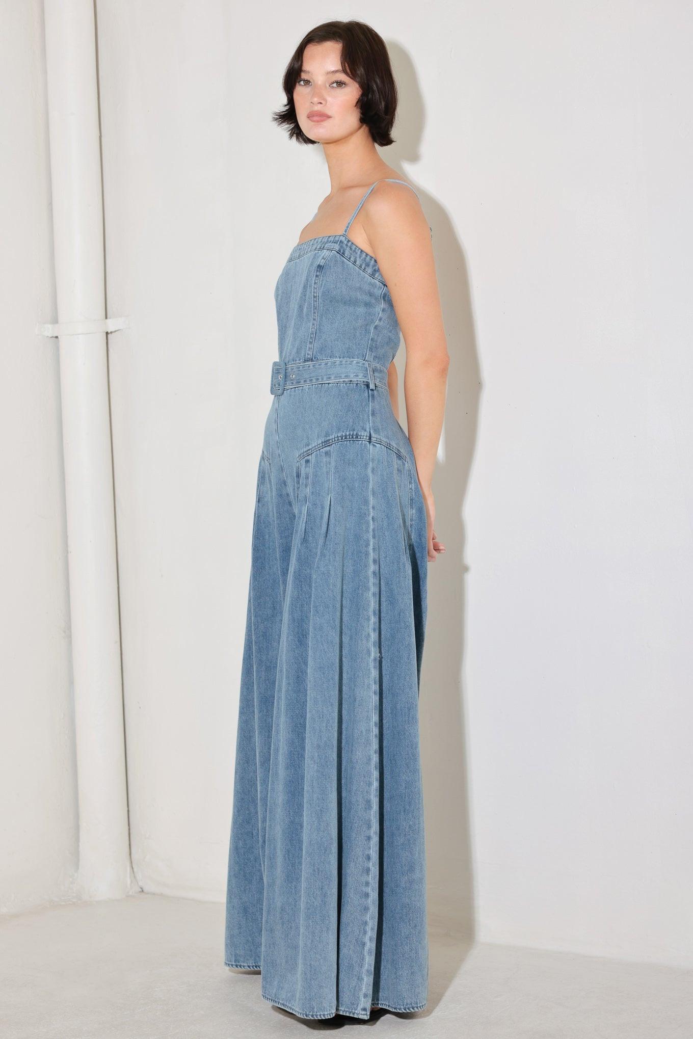 COASTAL CONFIDENCE DENIM JUMPSUIT Flying Tomato