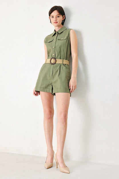 CUTIE EXPLORER WOVEN ROMPER Flying Tomato