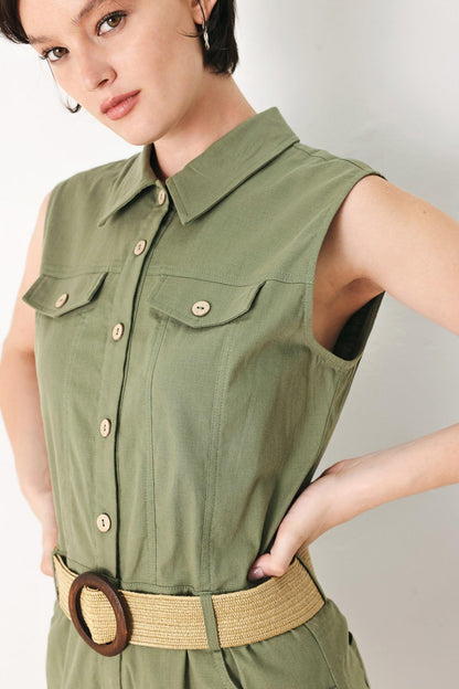 CUTIE EXPLORER WOVEN ROMPER Flying Tomato