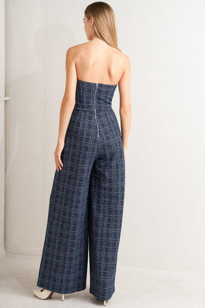 ELEGANT PARTY TWEED JUMPSUIT Flying Tomato