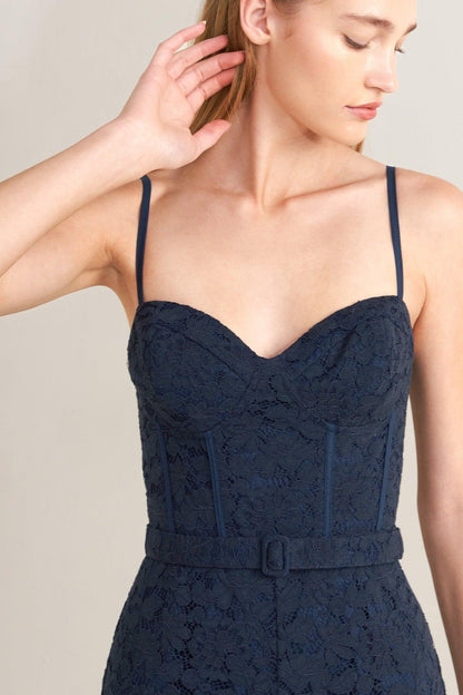 EVENING MUSE WOVEN LACE JUMPSUIT Flying Tomato