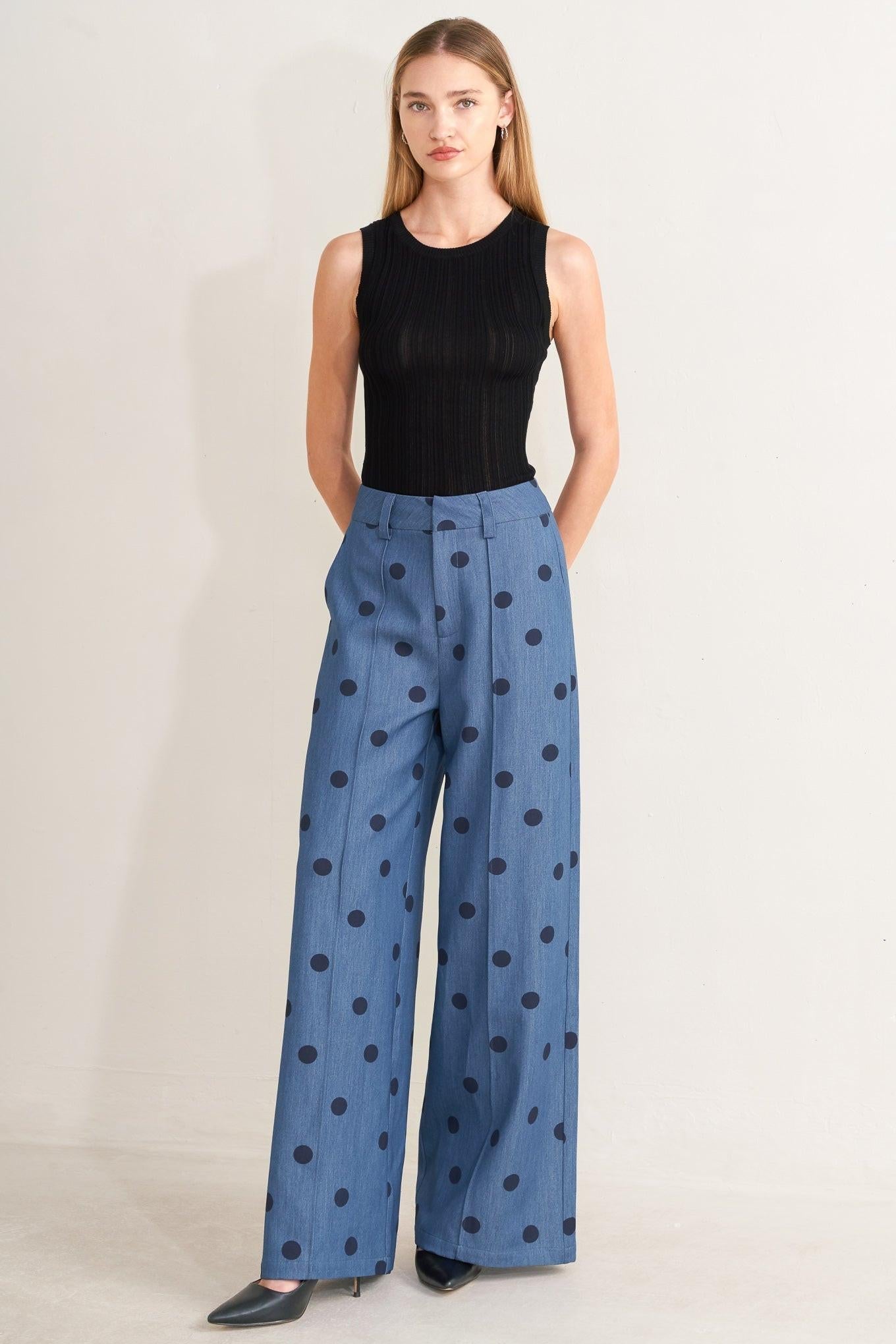 MIDNIGHT POLKA WOVEN PANTS Flying Tomato