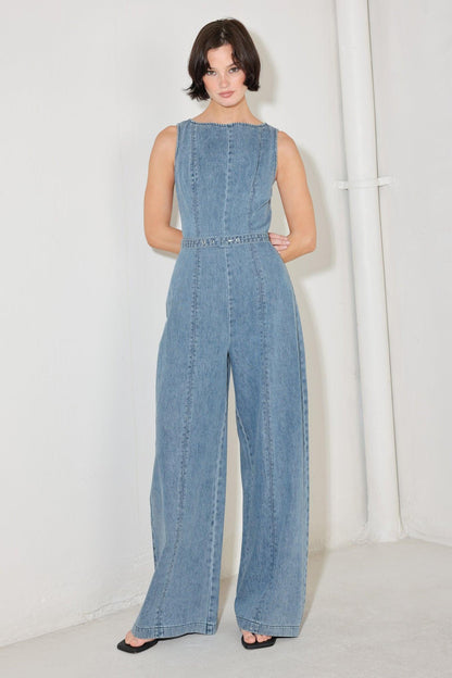 ELEVATED EDGE DENIM JUMPSUIT Flying Tomato