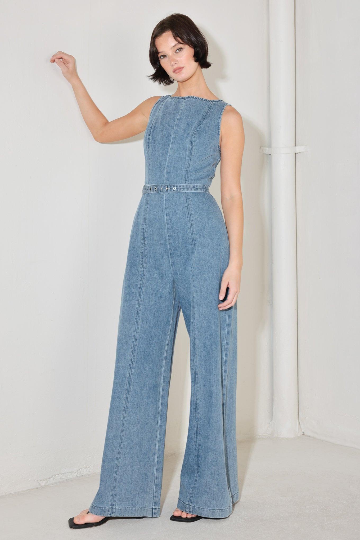 ELEVATED EDGE DENIM JUMPSUIT Flying Tomato
