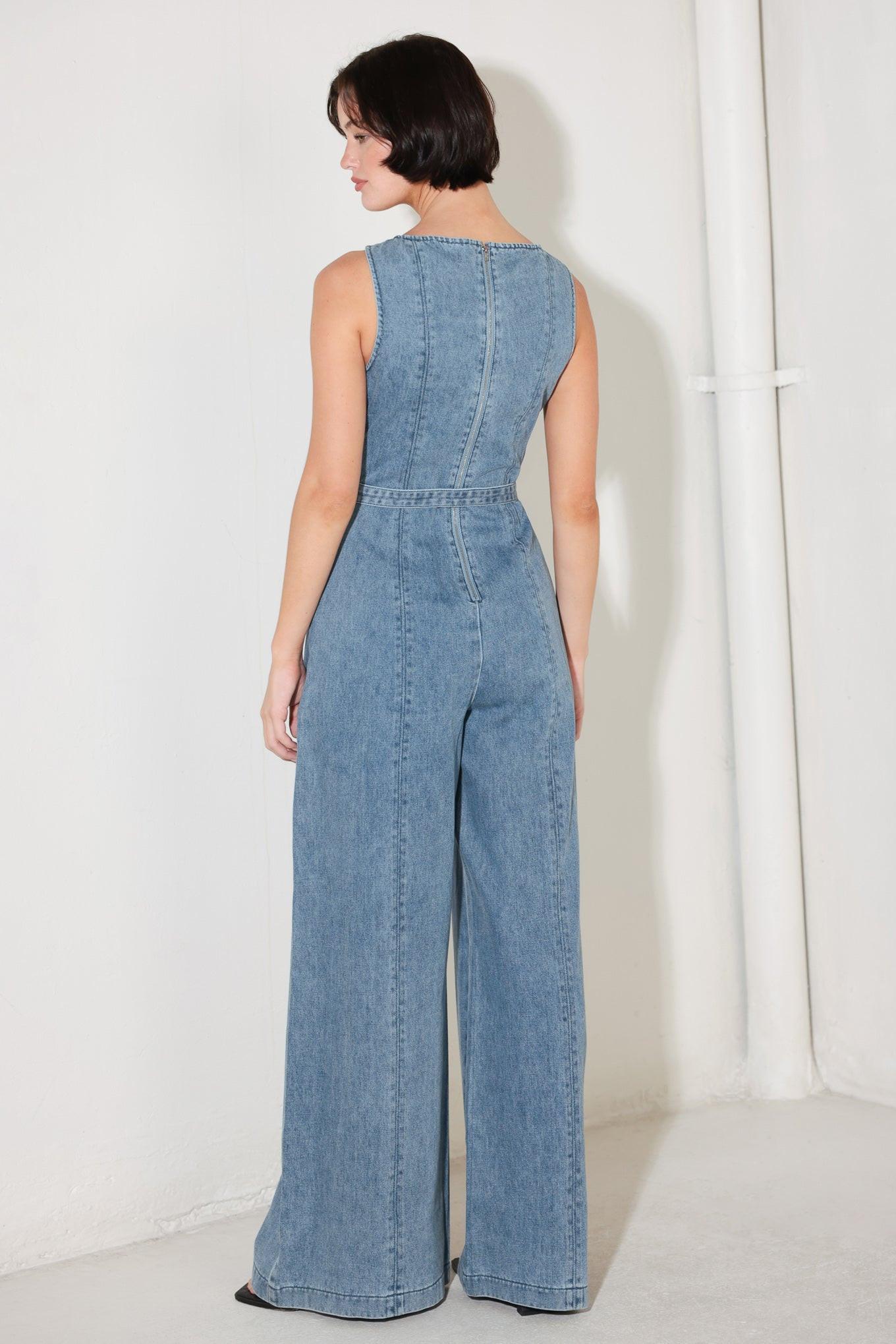 ELEVATED EDGE DENIM JUMPSUIT Flying Tomato
