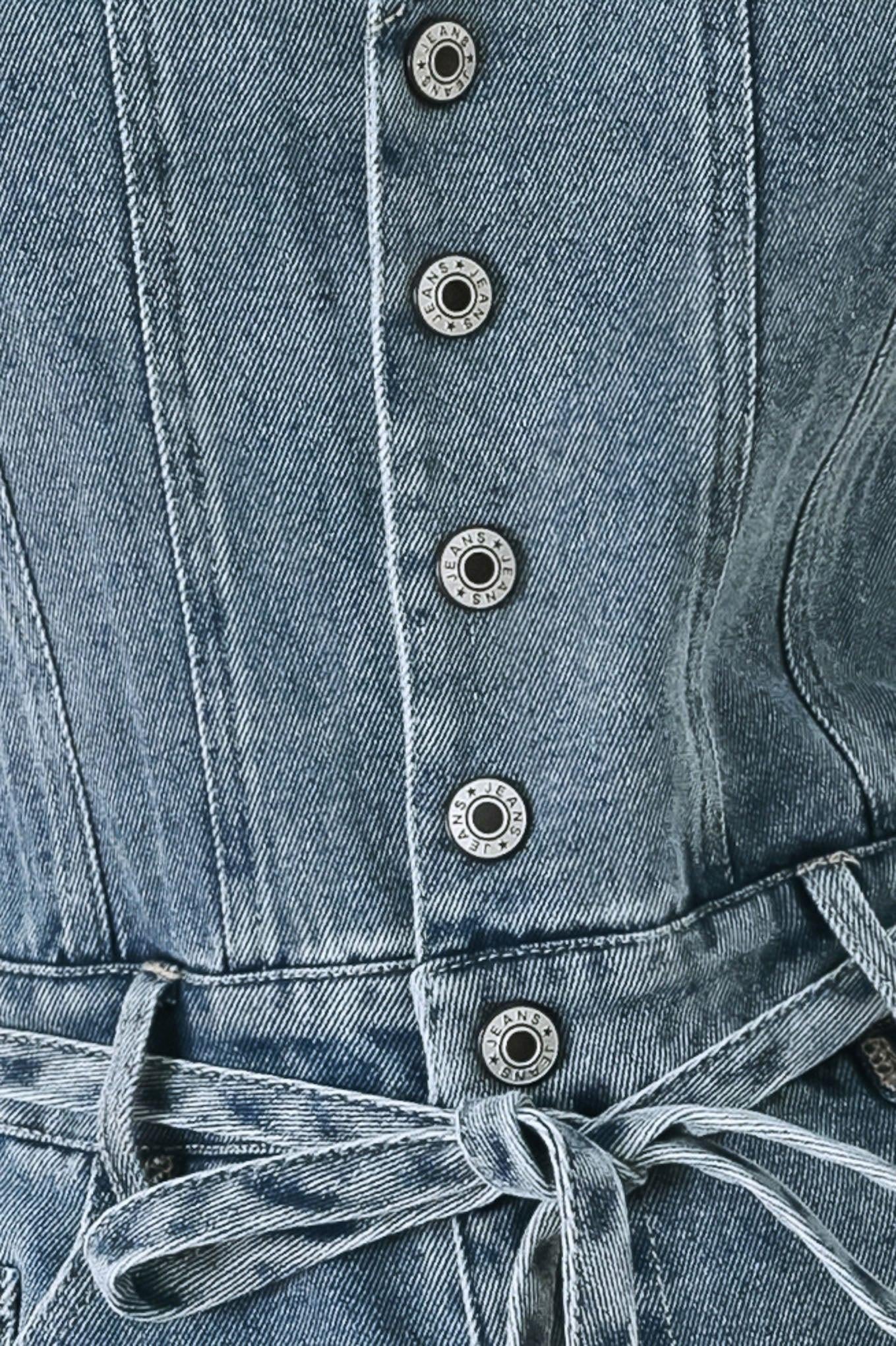RELAXED CHIC DENIM ROMPER Flying Tomato