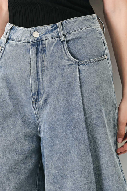 [PREORDER] SKY CHARMER DENIM CULOTTE PANTS Flying Tomato