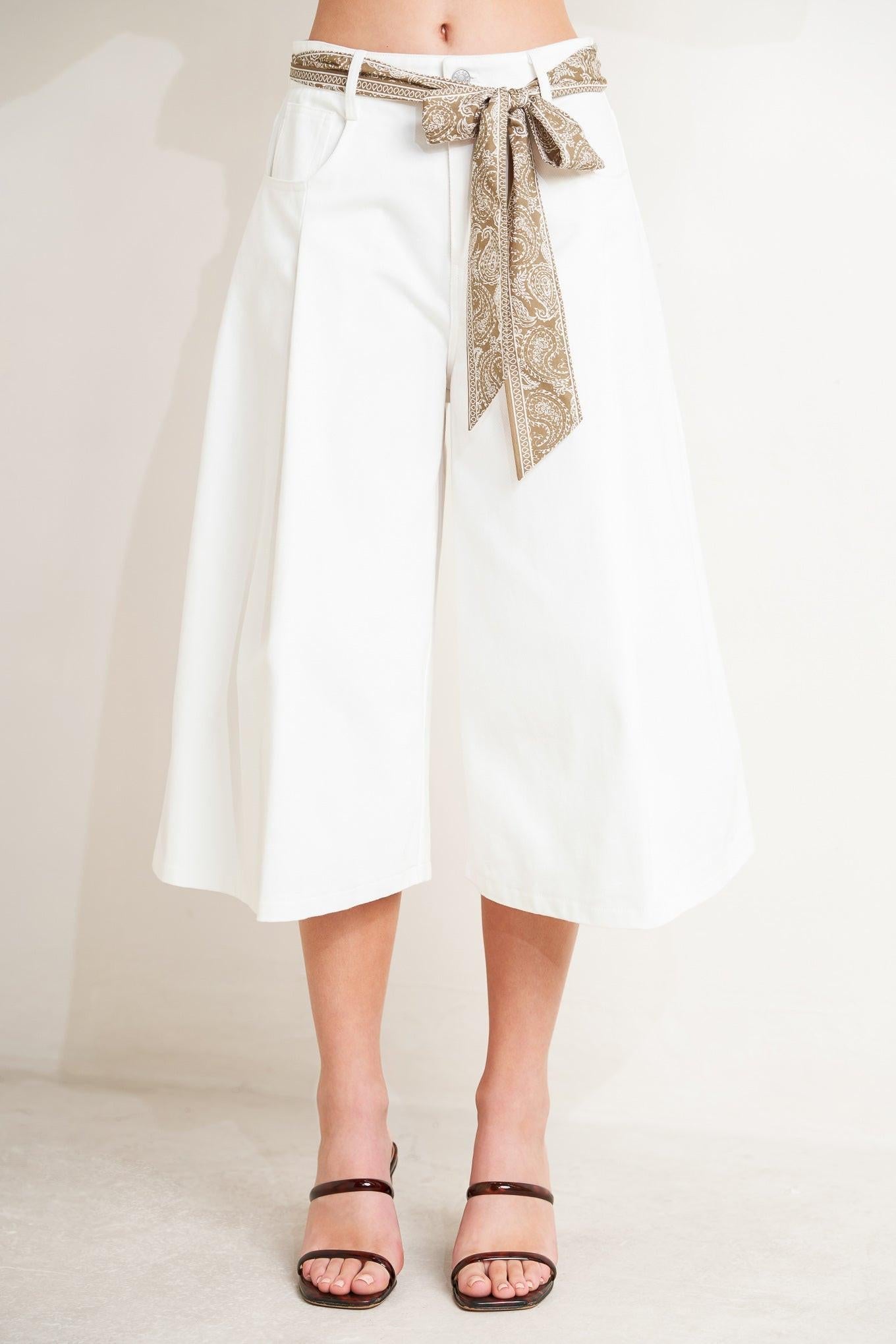 MARBELLA MOMENT WOVEN CULOTTE PANTS Flying Tomato