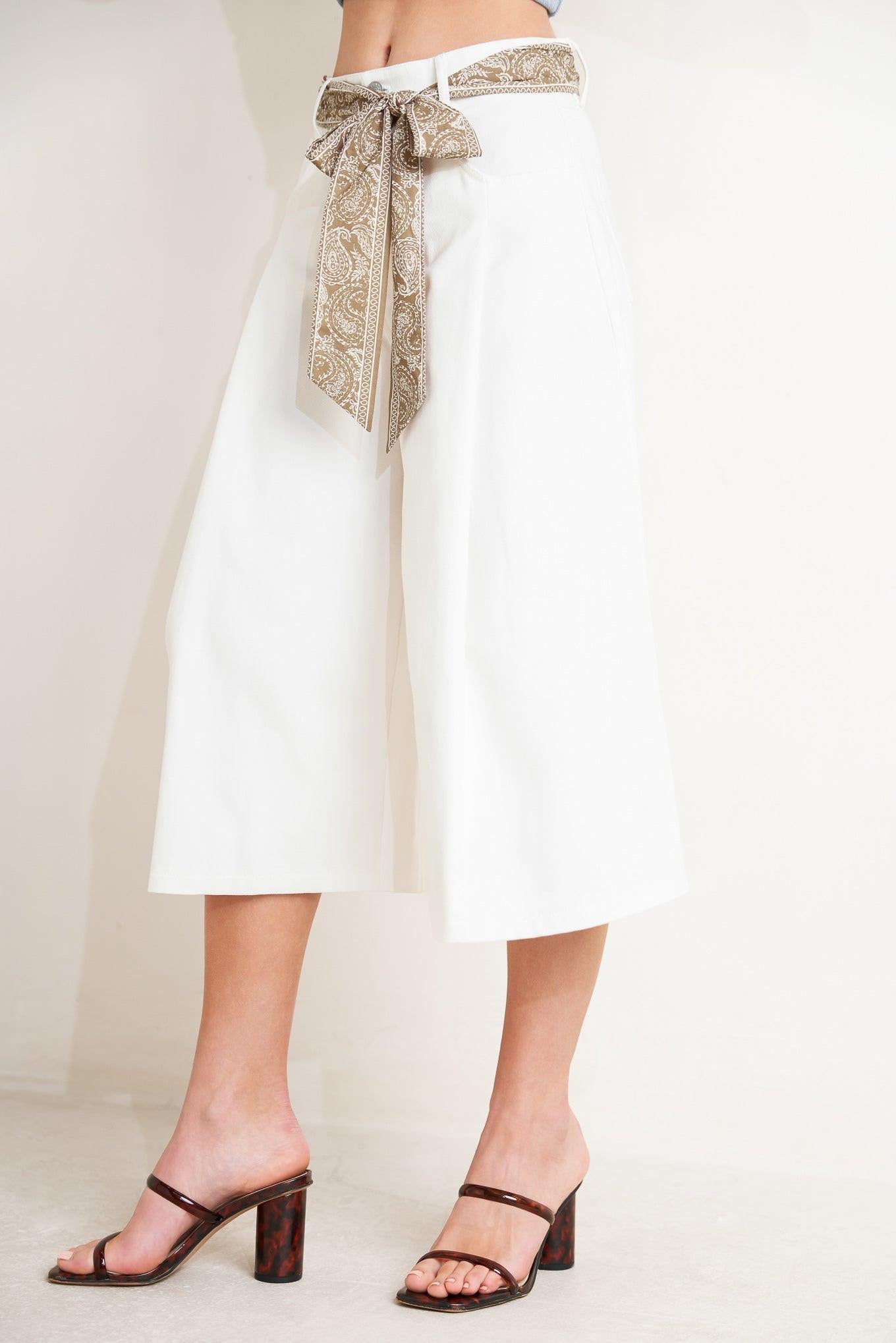 MARBELLA MOMENT WOVEN CULOTTE PANTS Flying Tomato