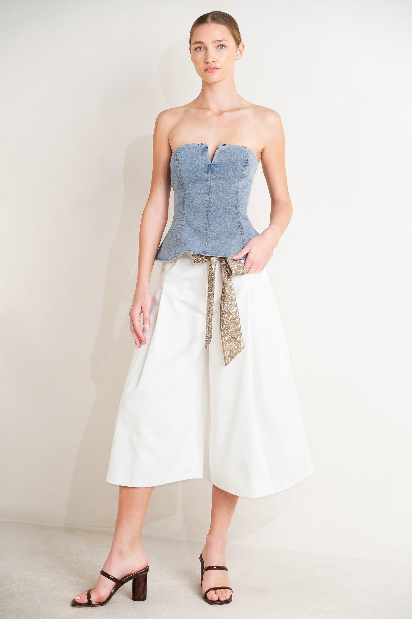 MARBELLA MOMENT WOVEN CULOTTE PANTS Flying Tomato