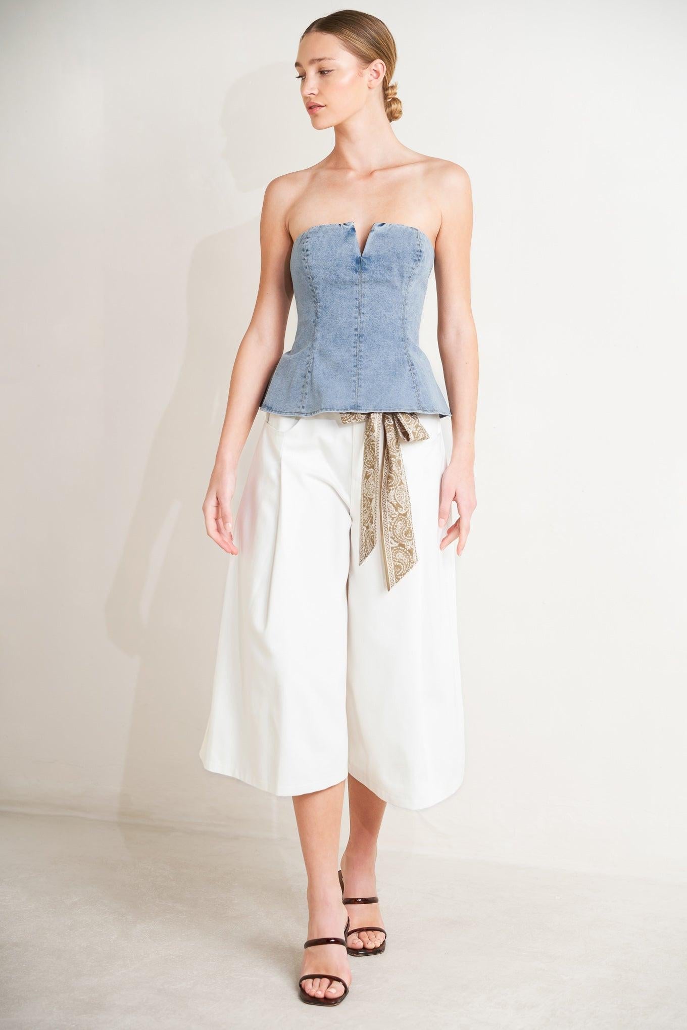 MARBELLA MOMENT WOVEN CULOTTE PANTS Flying Tomato