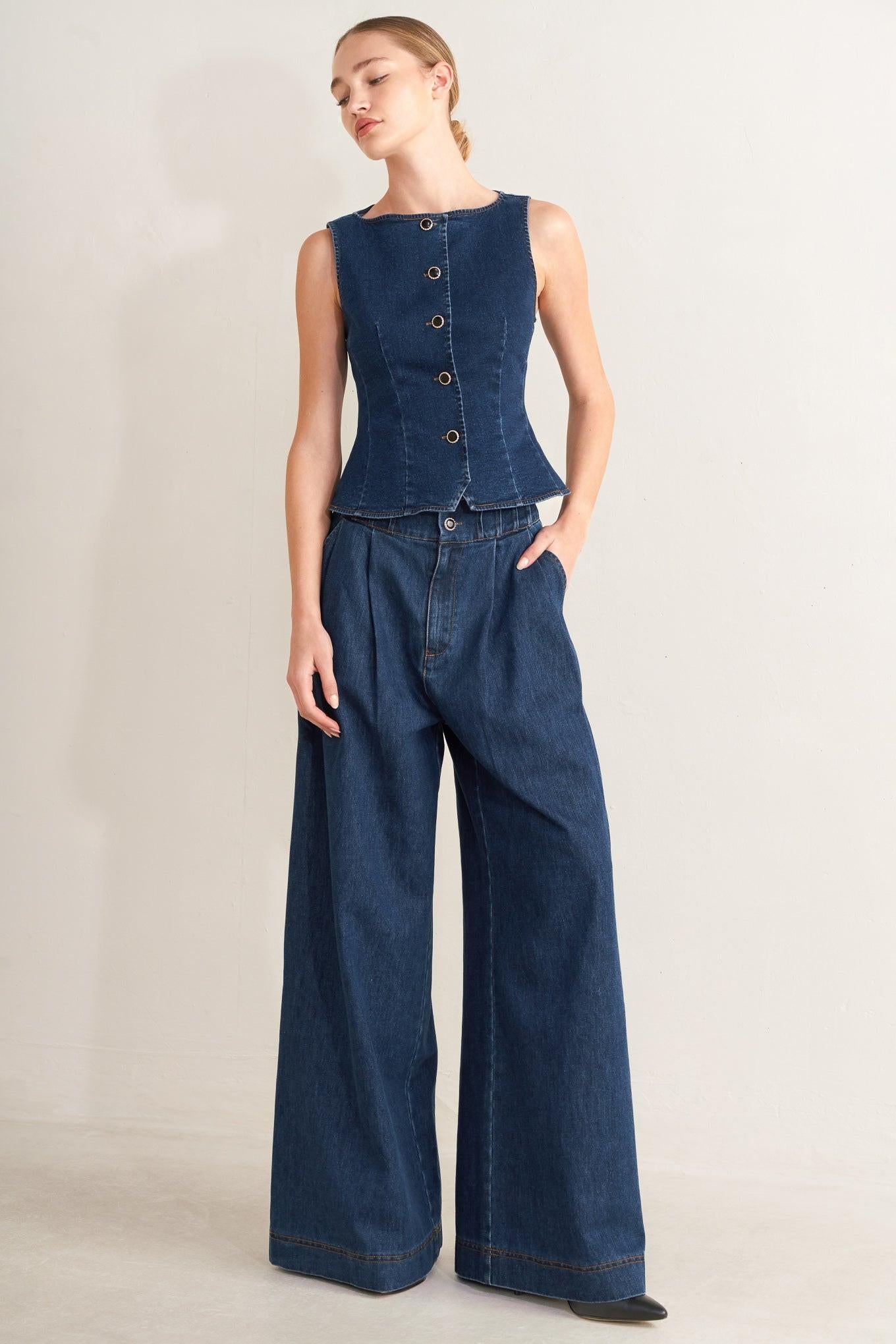 OCEAN DRIVE WIDE DENIM PANTS Flying Tomato