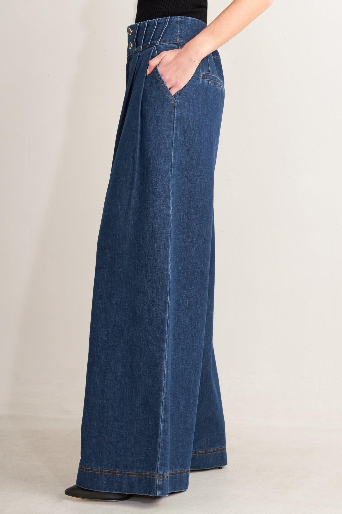 OCEAN DRIVE WIDE DENIM PANTS Flying Tomato