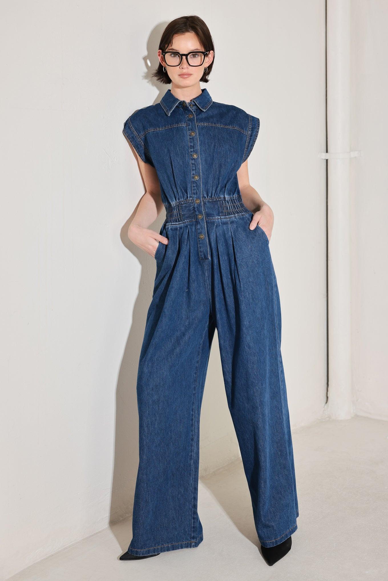 POWER PLAY DENIM JUMPSUIT Flying Tomato