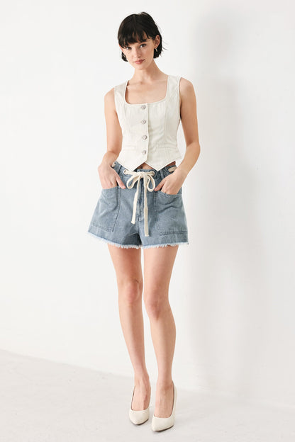 BEACH DAY DENIM SHORTS Flying Tomato