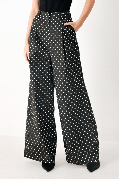 FOREVER CHIC POLKA WOVEN PANTS Flying Tomato