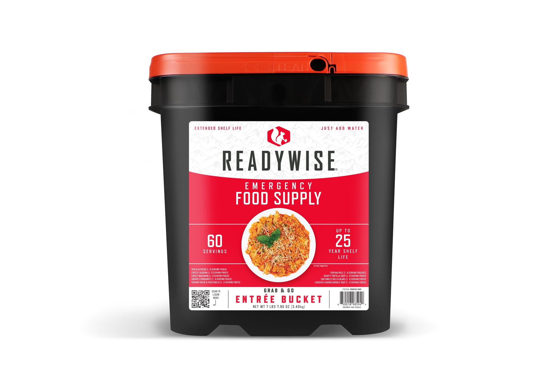60 Serving Entree Only Grab n Go Bucket quakekits.com