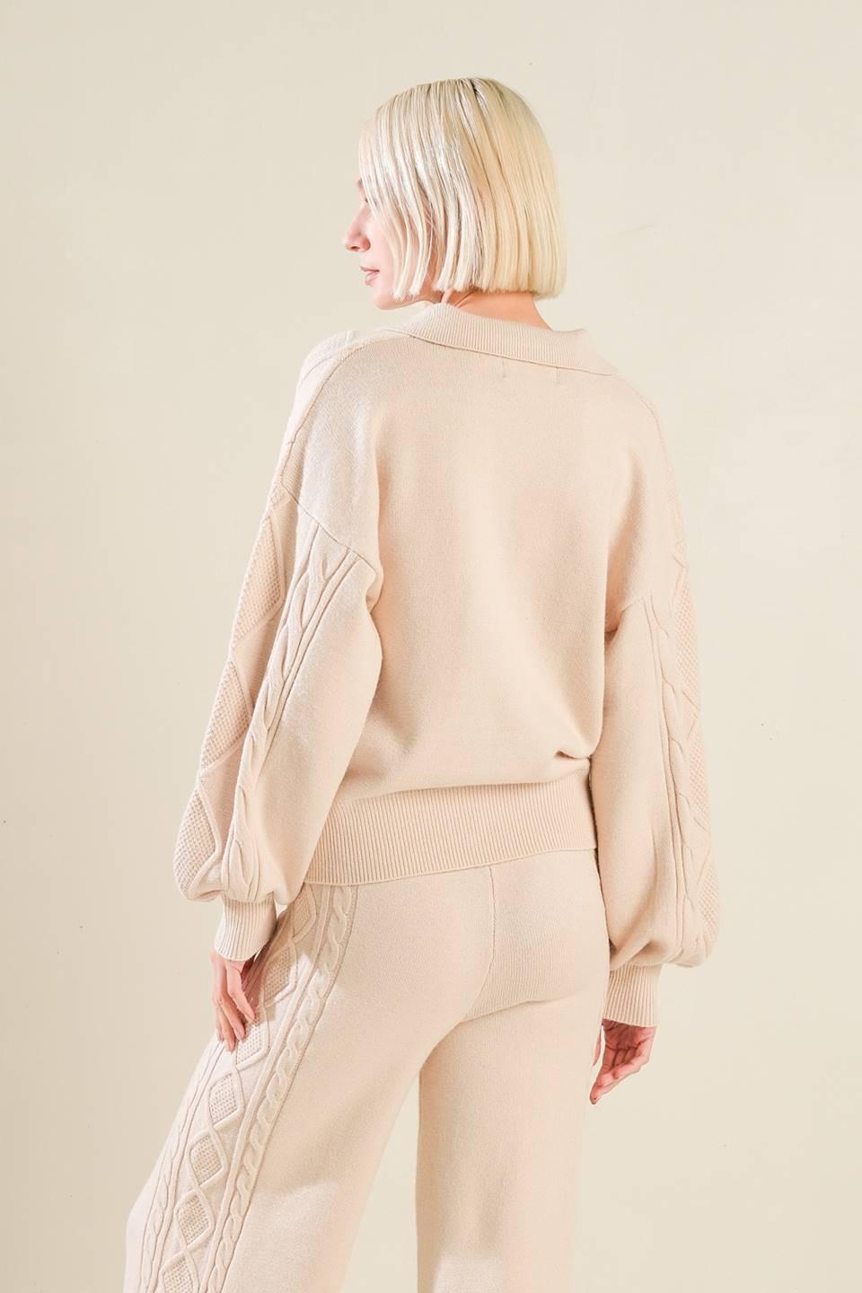 HOLD YOUR GAZE SWEATER KNIT TOP Flying Tomato