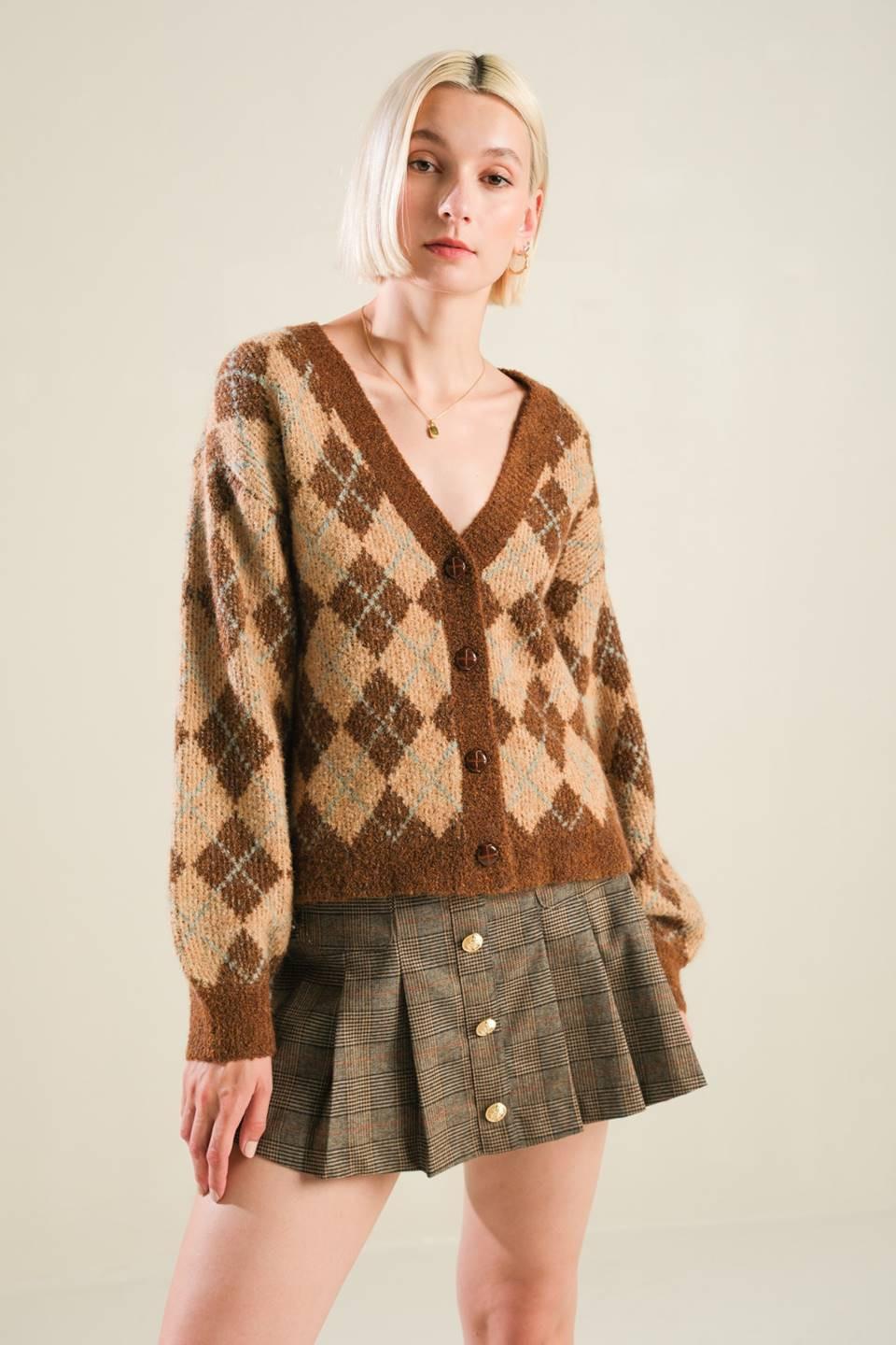 CHAMPAGNE COAST SWEATER CARDIGAN Flying Tomato