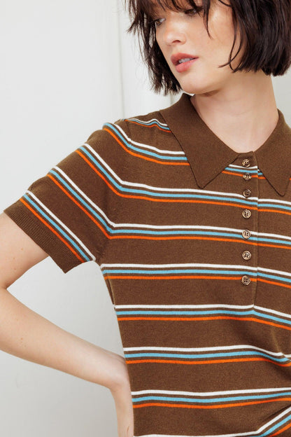 PRETTY IN PARADISE POLO TOP Flying Tomato