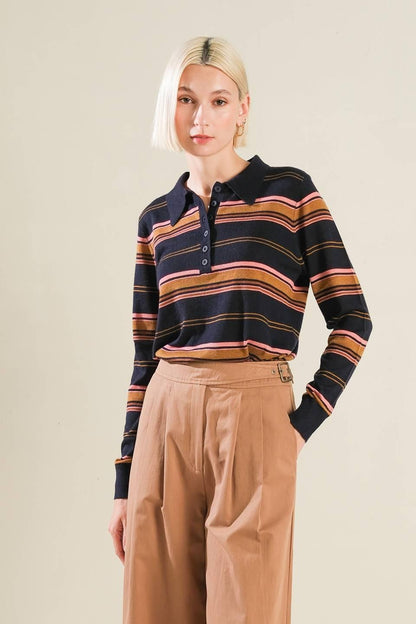 CALL IT FATE SWEATER POLO TOP Flying Tomato