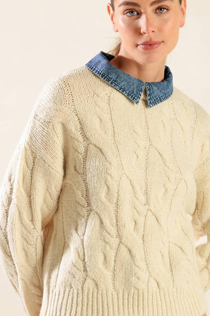 TOTALLY SMITTEN PULLOVER SWEATER TOP Flying Tomato