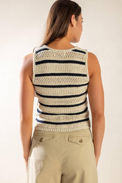 INTO THE NATURAL SWEATER KNIT VEST Flying Tomato