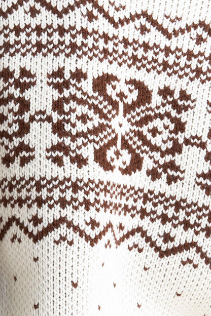 SNOWFLAKE GLAM PULLOVER SWEATER TOP Flying Tomato