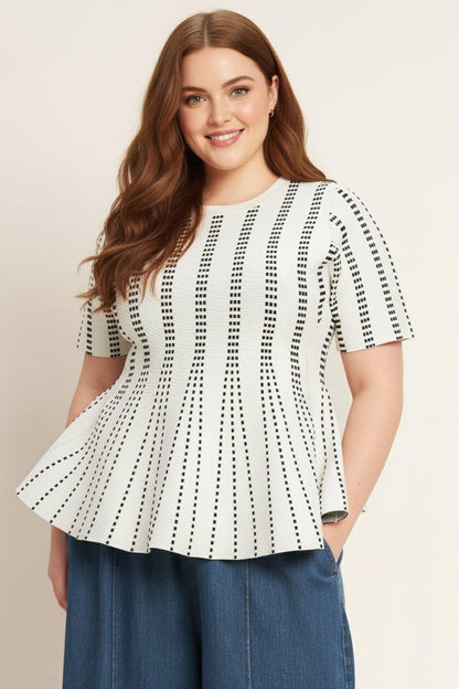 EVENING RUSTLE JACQUARD SWEATER TOP Flying Tomato