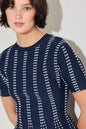 EVENING RUSTLE JACQUARD SWEATER TOP Flying Tomato
