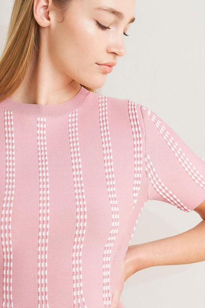 EVENING RUSTLE JACQUARD SWEATER TOP Flying Tomato