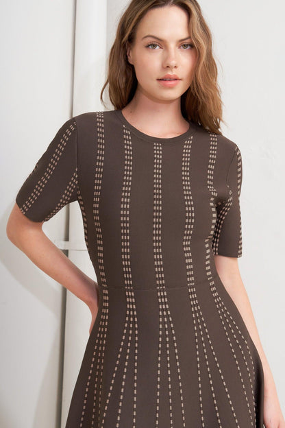 DOT DANCE SWEATER KNIT MIDI DRESS Flying Tomato