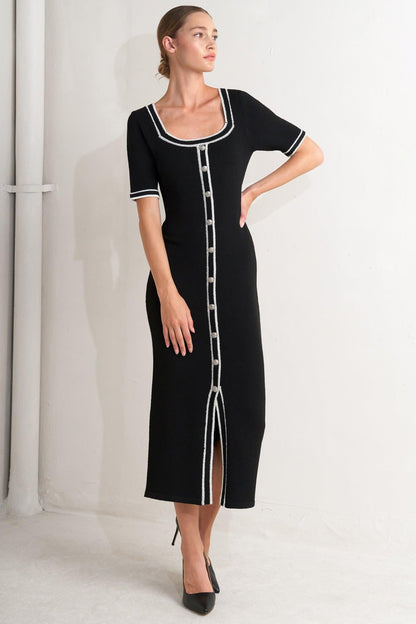 MODERN CLASSIC SWEATER KNIT MIDI DRESS Flying Tomato