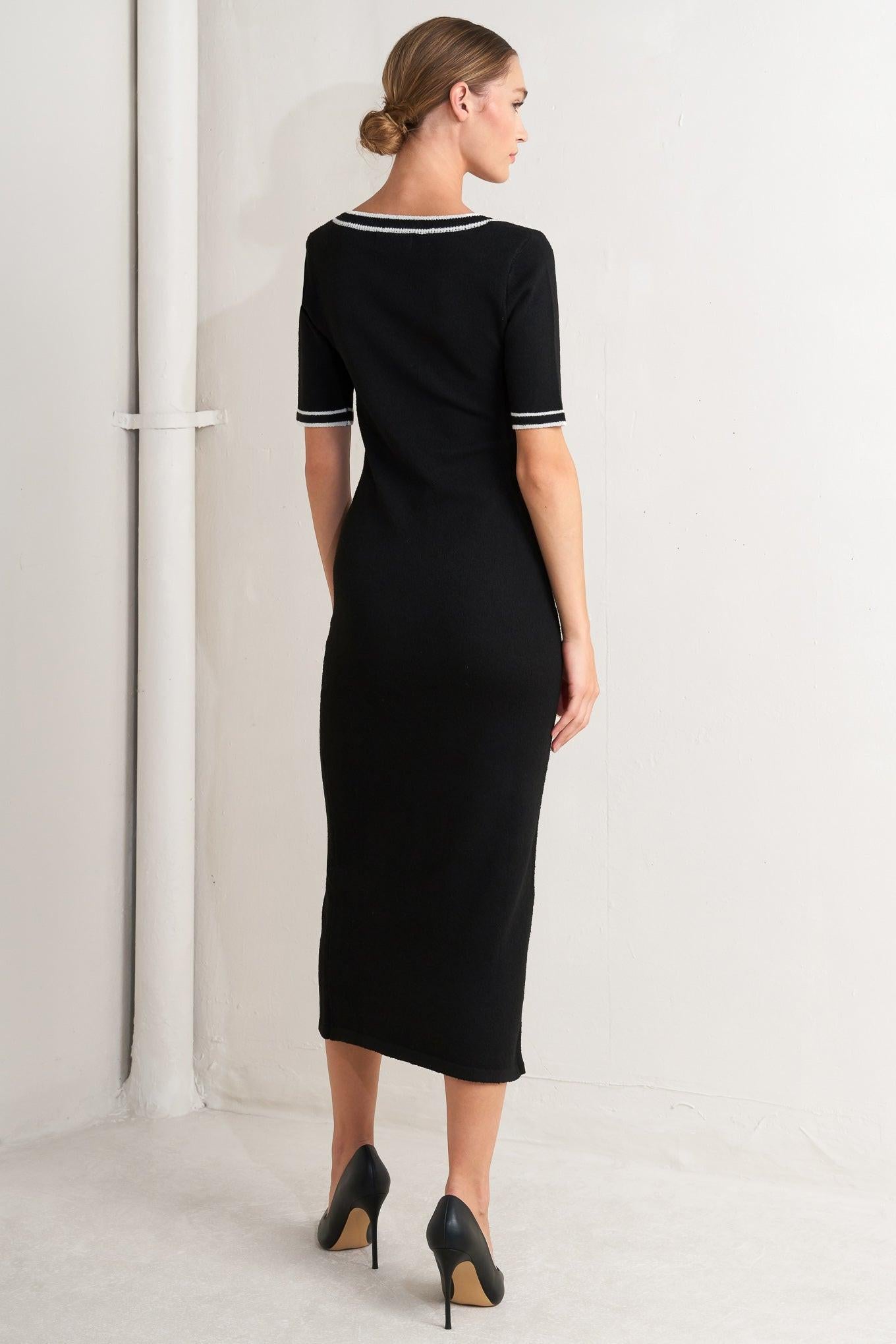 MODERN CLASSIC SWEATER KNIT MIDI DRESS Flying Tomato