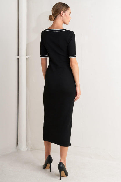 MODERN CLASSIC SWEATER KNIT MIDI DRESS Flying Tomato